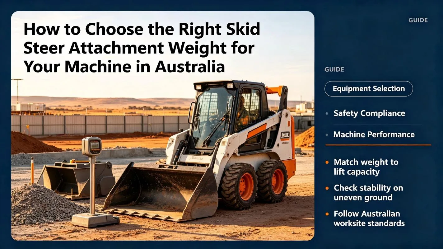 How to Choose the Right Skid Steer Attachment Weight for Your Machine in Australia — construction equipment attachments