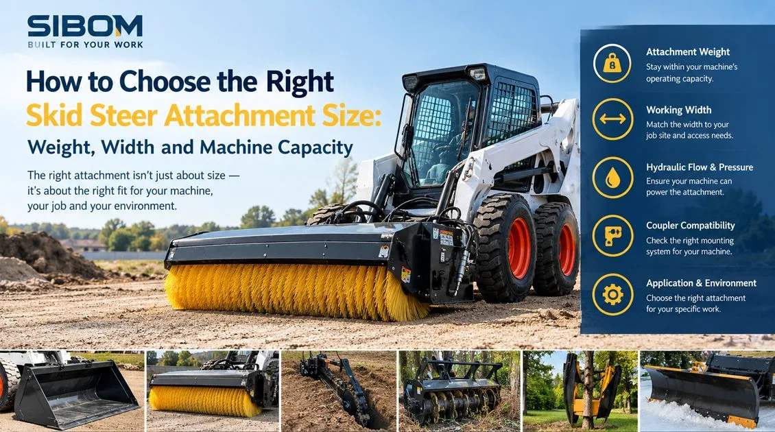 How to Choose the Right Skid Steer Attachment Size in Australia — construction equipment attachments