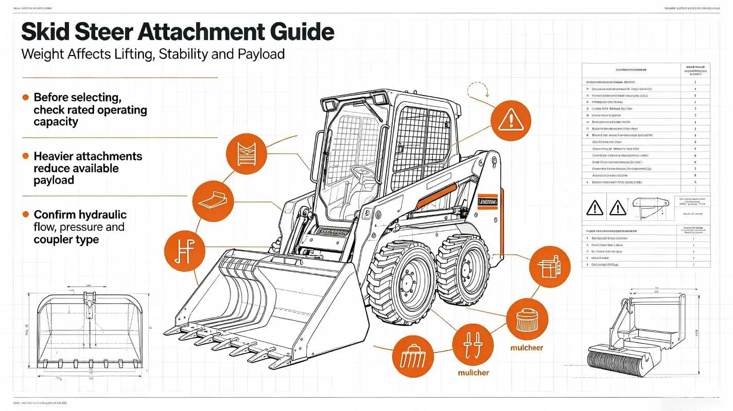 How to Choose the Right Skid Steer Attachment Weight — construction equipment attachments