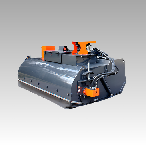 SIBOM Skid Steer Negative Pressure Dust Removal Pick-up Broom, Hydraulic Drive, V-Type Filtration System, Universal Mount — skid steer attachment supplier